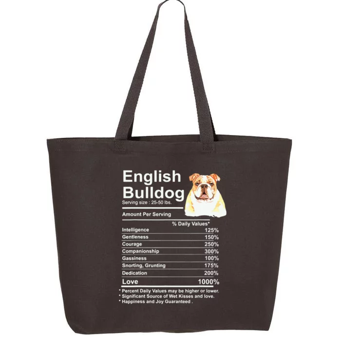 English Bulldog Facts Gift Funny English Bulldog Mama 25L Jumbo Tote