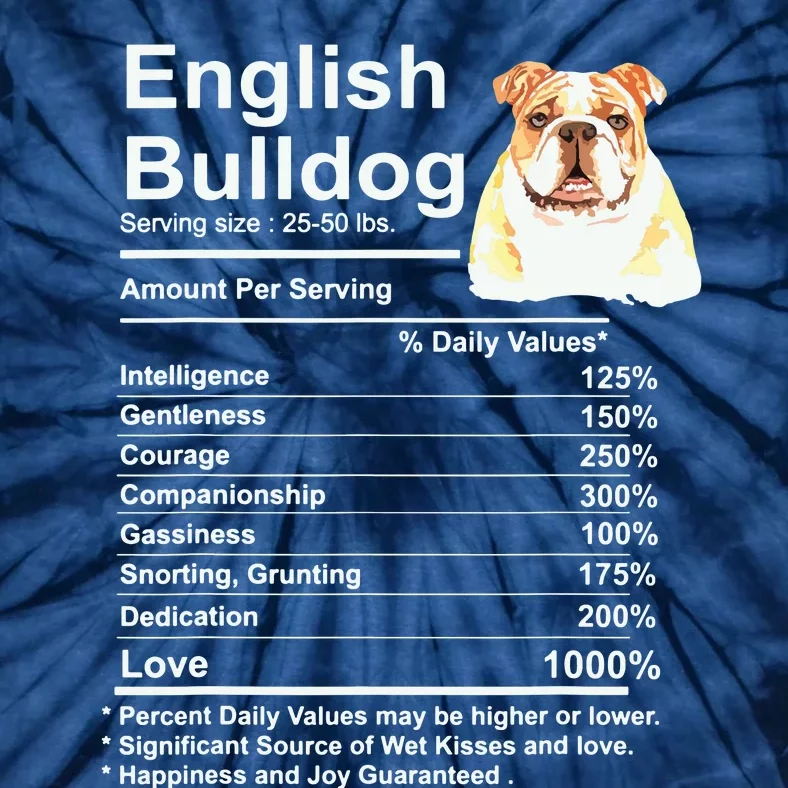 English Bulldog Facts Gift Funny English Bulldog Mama Tie-Dye T-Shirt