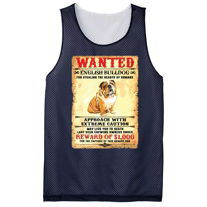 English Bulldog Funny Dog Lover Gifts Mesh Reversible Basketball Jersey Tank