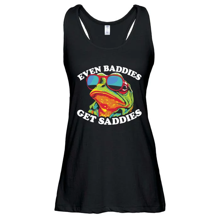 Even Baddies Get Saddies Ladies Essential Flowy Tank