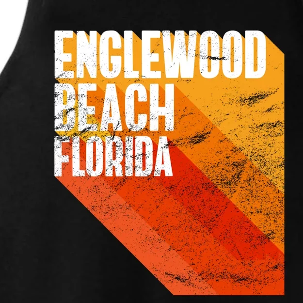 Englewood Beach Gift Retro Style Florida Gift Ladies Tri-Blend Wicking Tank