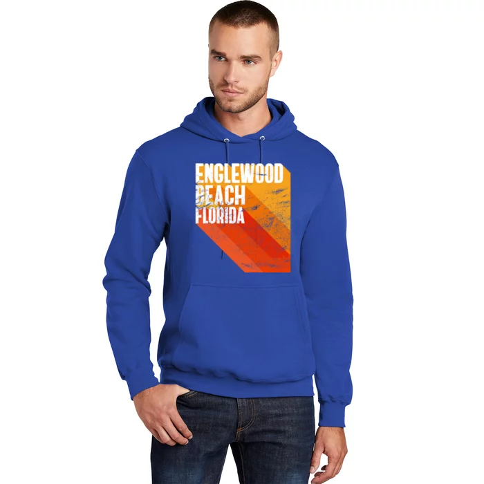 Englewood Beach Gift Retro Style Florida Gift Hoodie