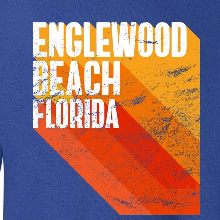 Englewood Beach Gift Retro Style Florida Gift Toddler Sweatshirt