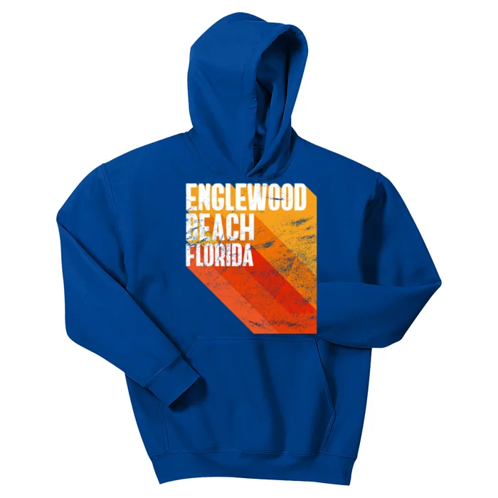 Englewood Beach Gift Retro Style Florida Gift Kids Hoodie