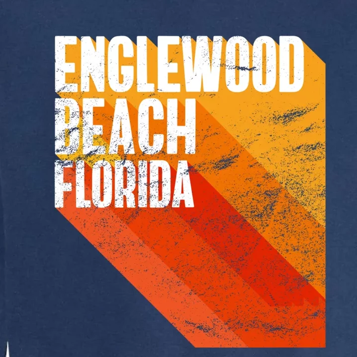 Englewood Beach Gift Retro Style Florida Gift Garment-Dyed Sweatshirt