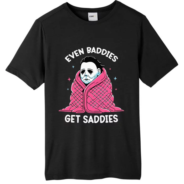 Even Baddies Get Saddies Raccoon Funny Oddly Specific Meme ChromaSoft Performance T-Shirt