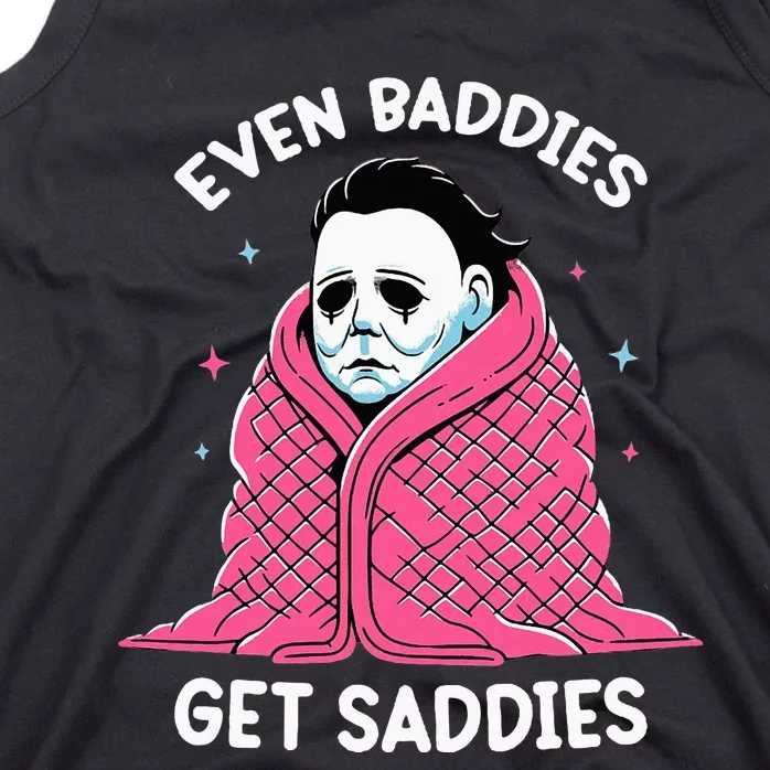 Even Baddies Get Saddies Raccoon Funny Oddly Specific Meme Tank Top