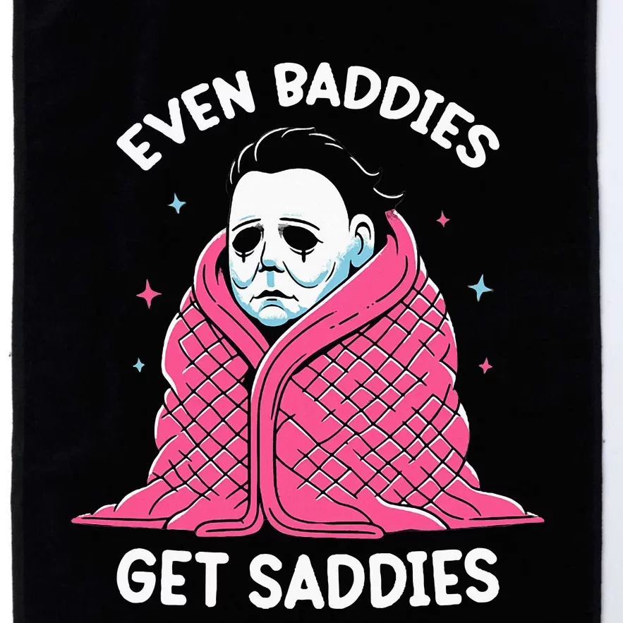 Even Baddies Get Saddies Raccoon Funny Oddly Specific Meme Platinum Collection Golf Towel