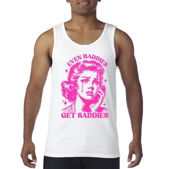 Even Baddies Get Saddies Retro Lady Tank Top