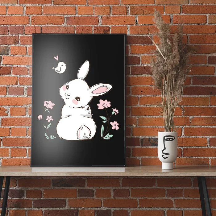 Easter Bunny Girl Ladies Easter Easter Gift Poster