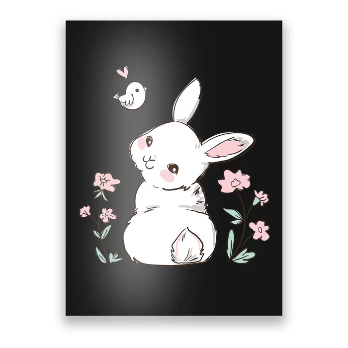 Easter Bunny Girl Ladies Easter Easter Gift Poster