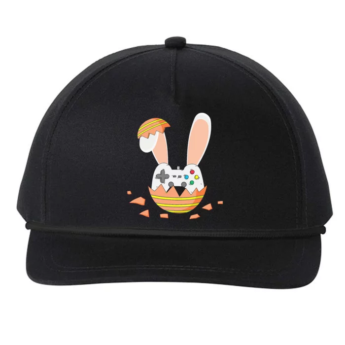 Easter Bunny Gamer Controller Gaming Video Game Snapback Five-Panel Rope Hat