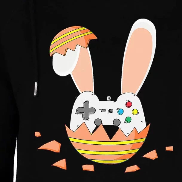 Easter Bunny Gamer Controller Gaming Video Game Womens Funnel Neck Pullover Hood