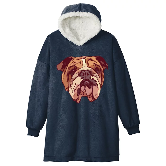 English Bulldog Gift Hooded Wearable Blanket