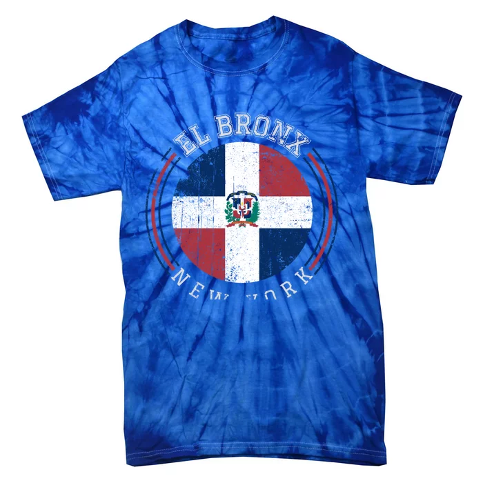 El Bronx Gift Dominican Republic Flag Varsity Style Gift Tie-Dye T-Shirt