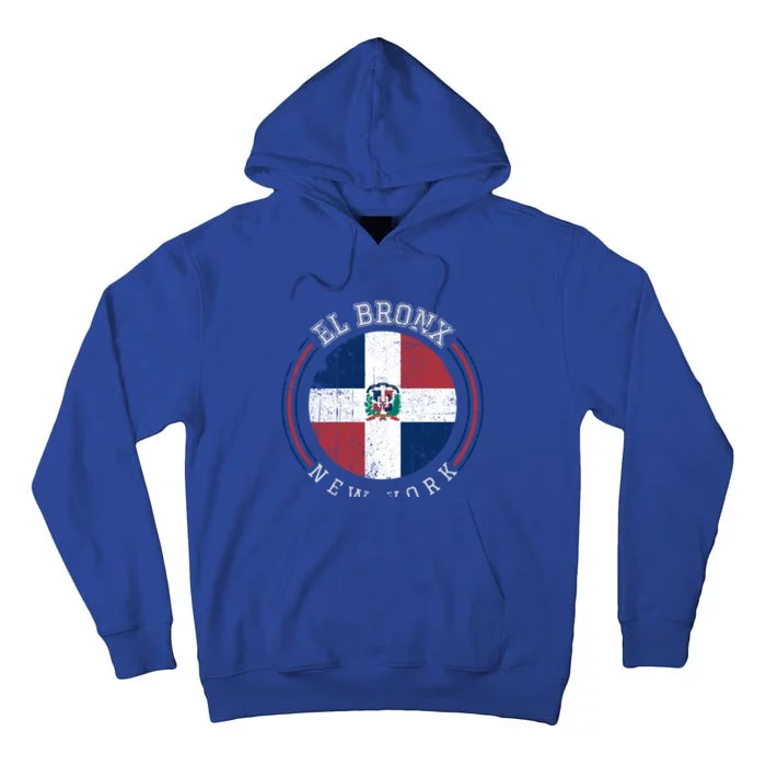 El Bronx Gift Dominican Republic Flag Varsity Style Gift Tall Hoodie