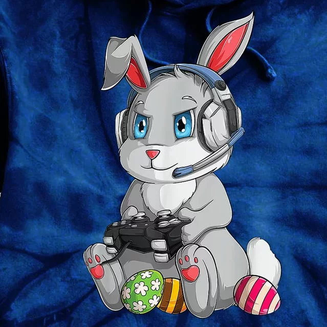 Easter Bunny Gamer Tie Dye Hoodie