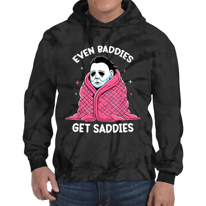 Even Baddies Get Saddies Raccoon Funny Oddly Specific Meme Tie Dye Hoodie