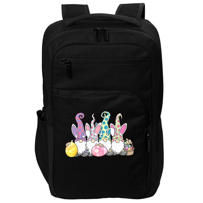 Easter Bunny Gnome Easter Eggs Hunting Women Impact Tech Backpack