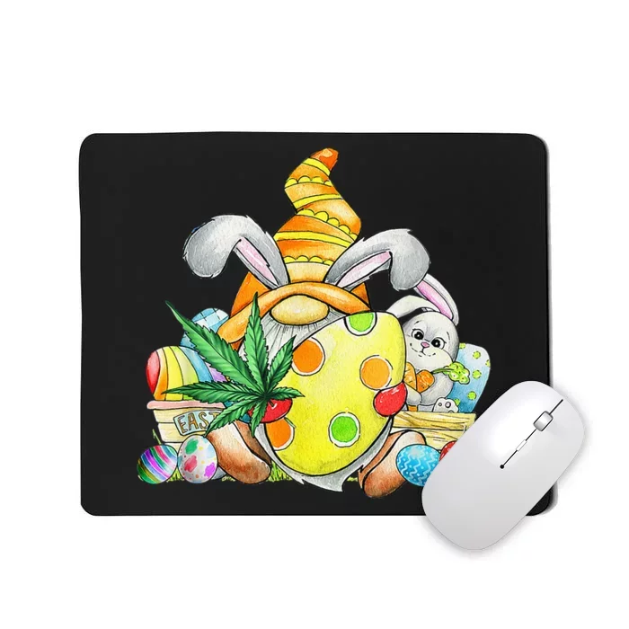 Easter Bunny Gnome Weed Leaf Lover Happy Easter Day Mousepad