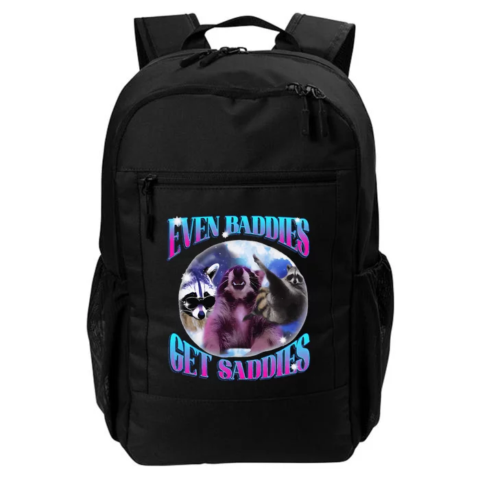 Even Baddies Get Saddies Opossum Funny Daily Commute Backpack