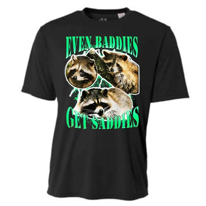 even baddies get saddies racoon Cooling Performance Crew T-Shirt