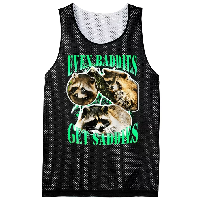 even baddies get saddies racoon Mesh Reversible Basketball Jersey Tank