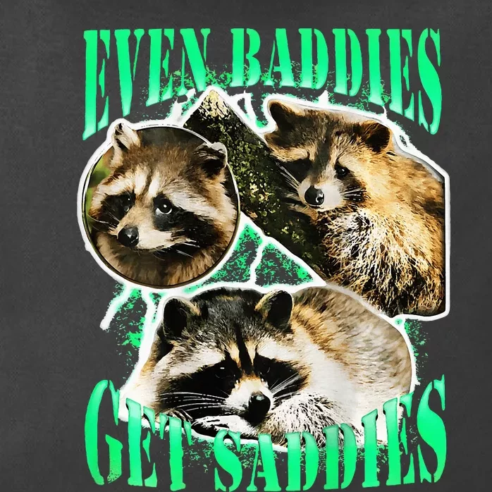 even baddies get saddies racoon Zip Tote Bag