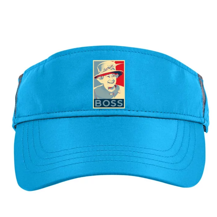 Elizabeth Boss Her Royal Highness Queen Of England Gift Adult Drive Performance Visor