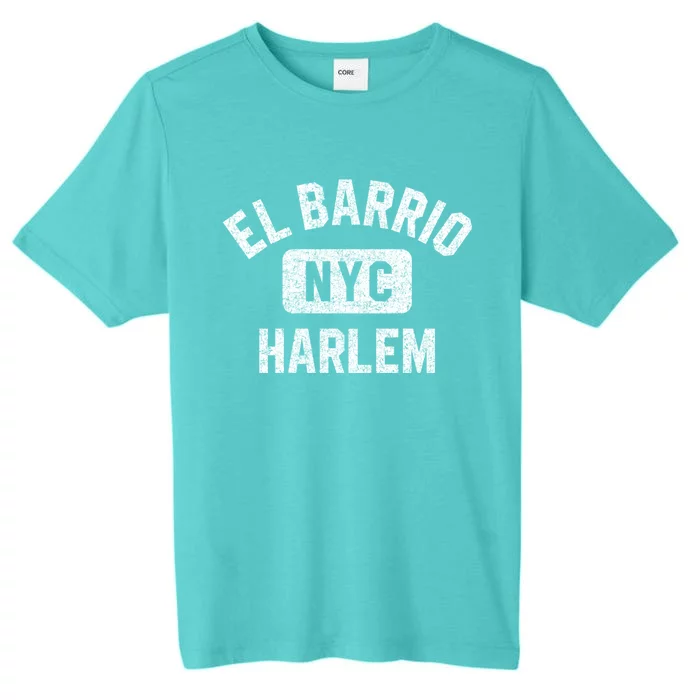 El Barrio Harlem Nyc Gym Style Distressed White Print Gift ChromaSoft Performance T-Shirt