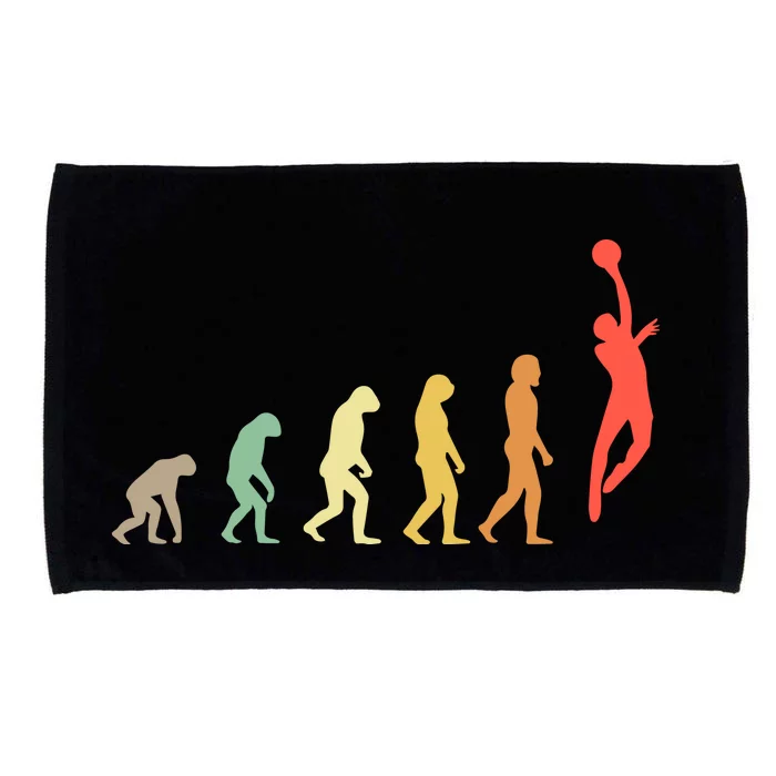 Evolution Basketball Human Evolution Basketball Player Silhouette Basketball Microfiber Hand Towel