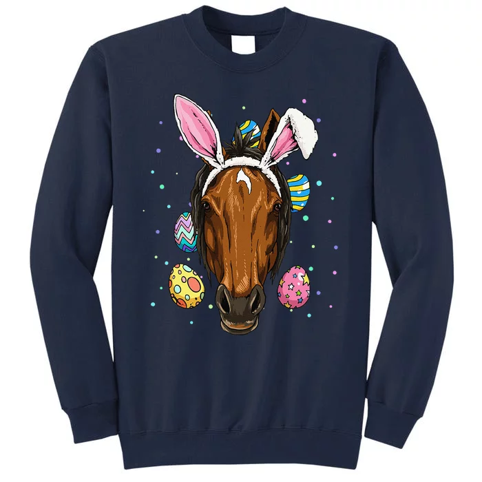 Easter Bunny Horse Funny Easter Horse Lover Tall Sweatshirt