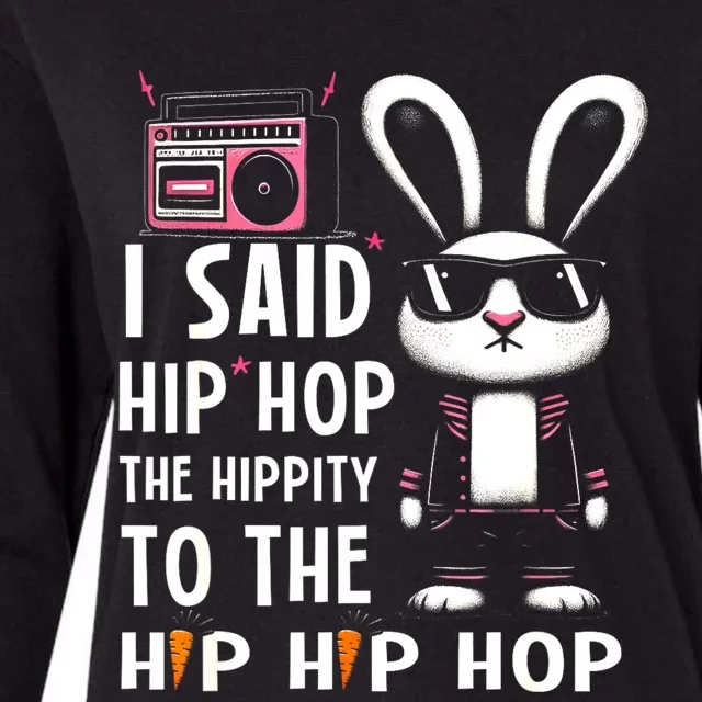 Easter Bunny Hip Hop Hippity Funny Women Womens Cotton Relaxed Long Sleeve T-Shirt