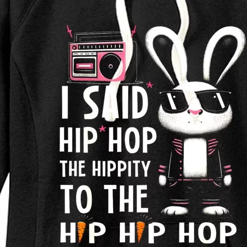 Easter Bunny Hip Hop Hippity Funny Women Women's Fleece Hoodie