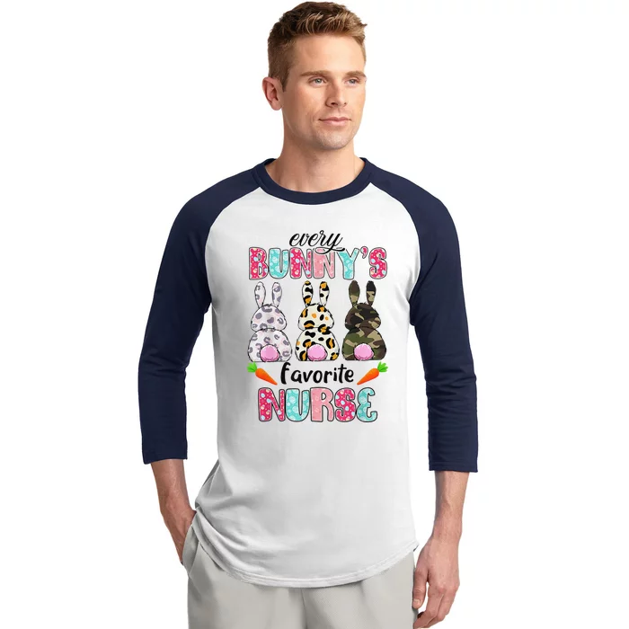 Every Bunnys Is Favorite Nurse Cute Bunnies Easter Baseball Sleeve Shirt