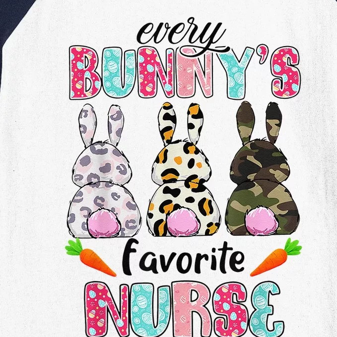 Every Bunnys Is Favorite Nurse Cute Bunnies Easter Baseball Sleeve Shirt