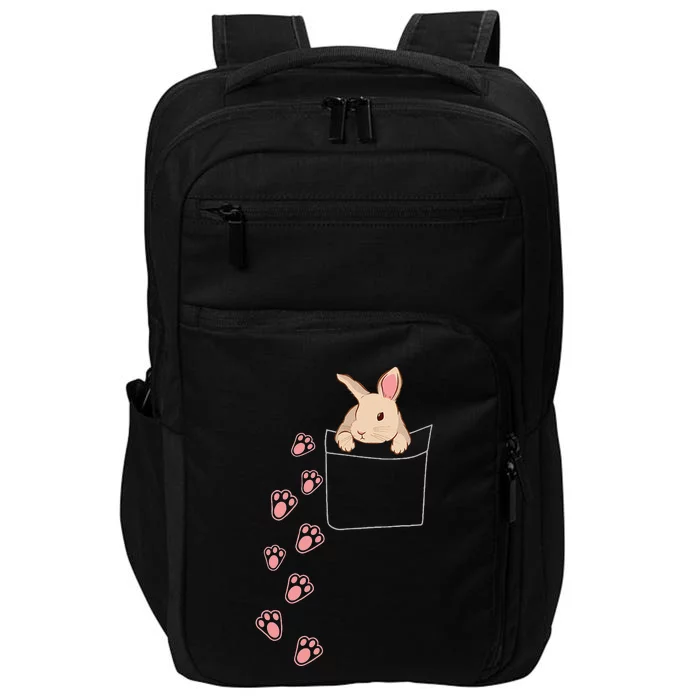 Easter Bunny In Your Pocket Graphic Rabbit On Your Impact Tech Backpack