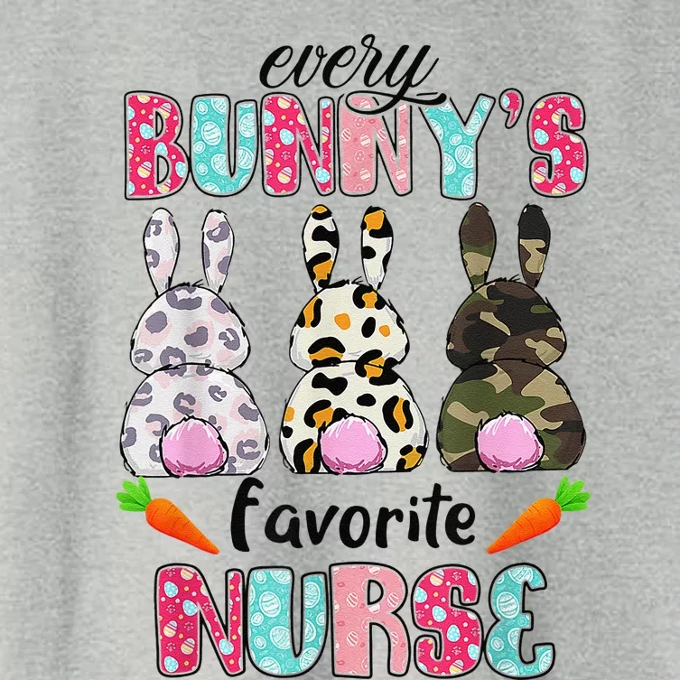 Every Bunnys Is Favorite Nurse Cute Bunnies Easter Women's Crop Top Tee