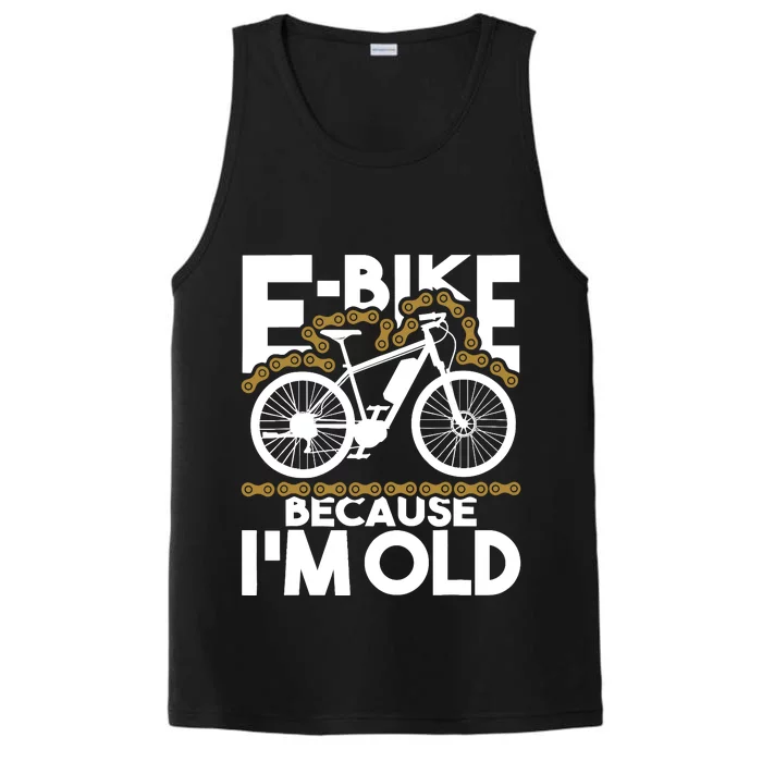 Ebike Because IM Old Electric Bike Bicycle Cycling Performance Tank