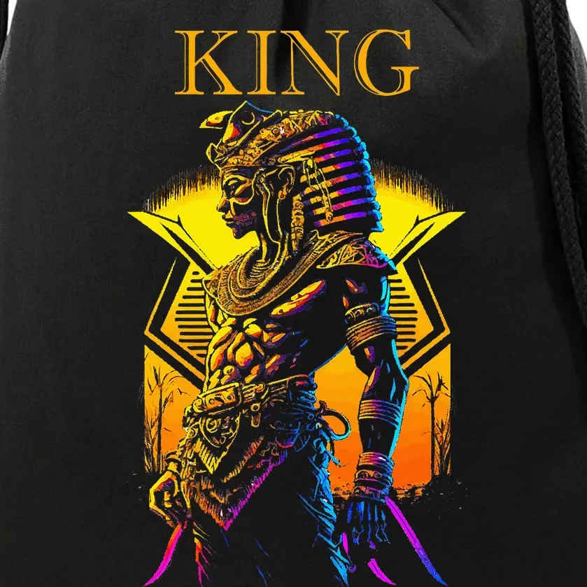 Egyptian Black King Pharaoh Ancient Egypt Couples Kemet Drawstring Bag