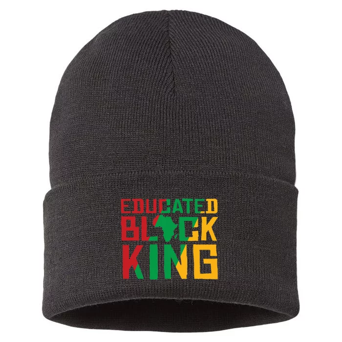 Educated Black King Sustainable Knit Beanie