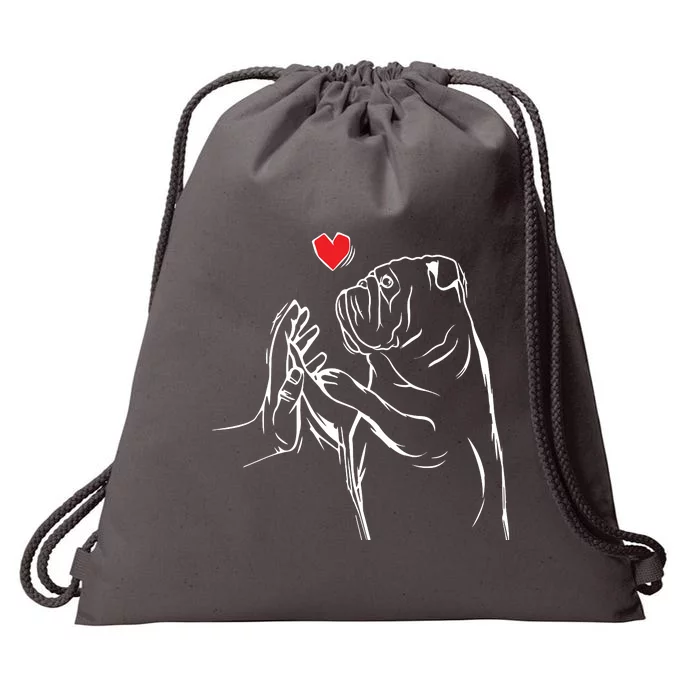 English Bulldog Love Cute Bully Dog Mom Funny Girl Gift Drawstring Bag