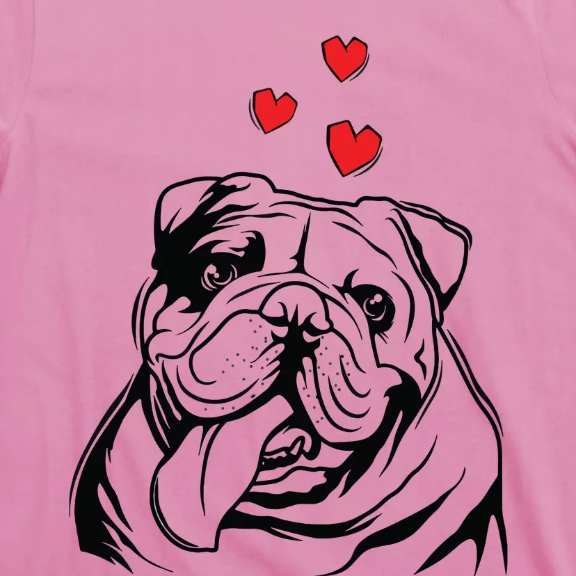 English Bulldog Love Cute Bully Dog Mom Funny Women Gift T-Shirt