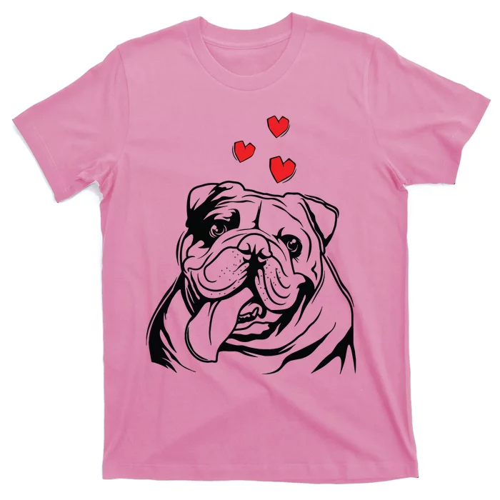 English Bulldog Love Cute Bully Dog Mom Funny Women Gift T-Shirt