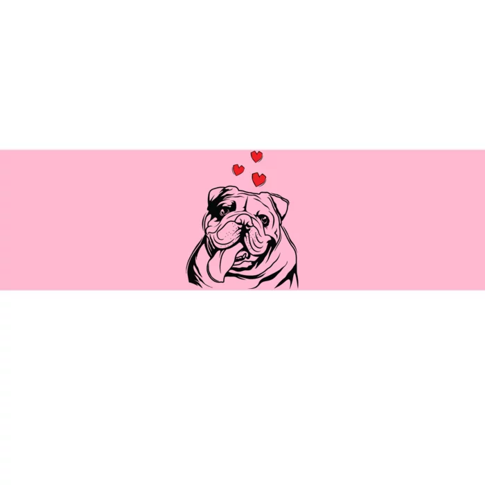 English Bulldog Love Cute Bully Dog Mom Funny Women Gift Bumper Sticker