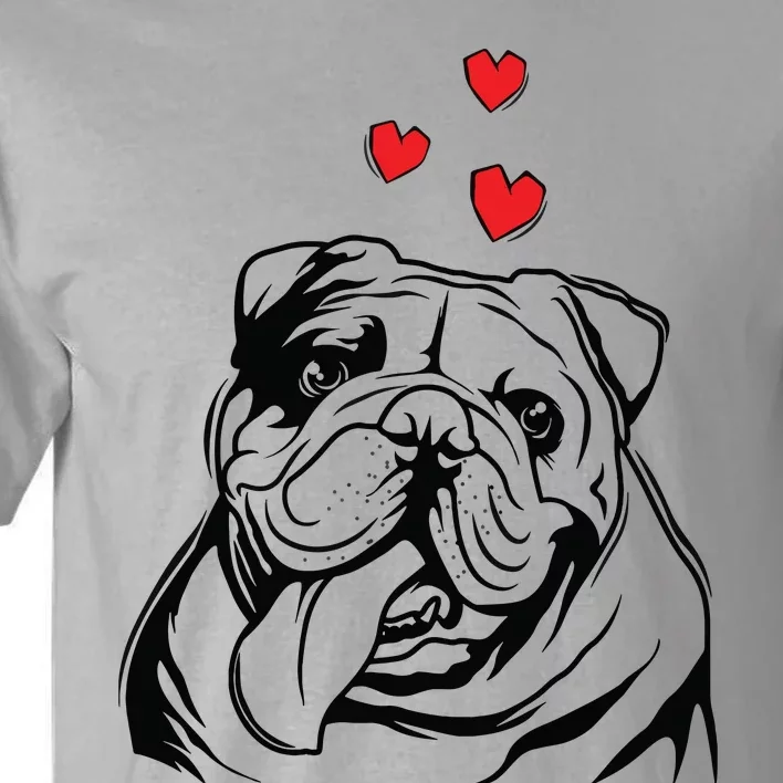 English Bulldog Love Cute Bully Dog Mom Funny Women Gift Tall T-Shirt