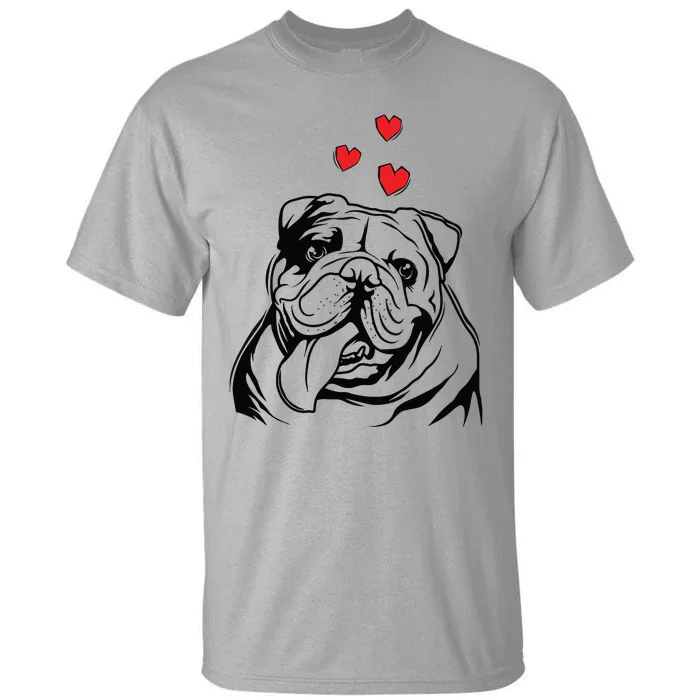 English Bulldog Love Cute Bully Dog Mom Funny Women Gift Tall T-Shirt