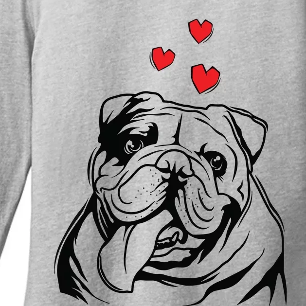 English Bulldog Love Cute Bully Dog Mom Funny Women Gift Womens CVC Long Sleeve Shirt