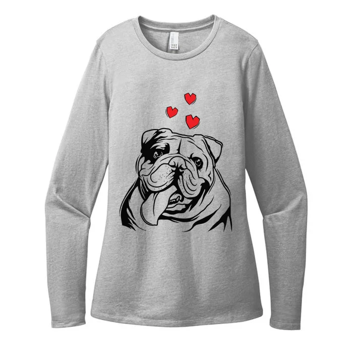 English Bulldog Love Cute Bully Dog Mom Funny Women Gift Womens CVC Long Sleeve Shirt