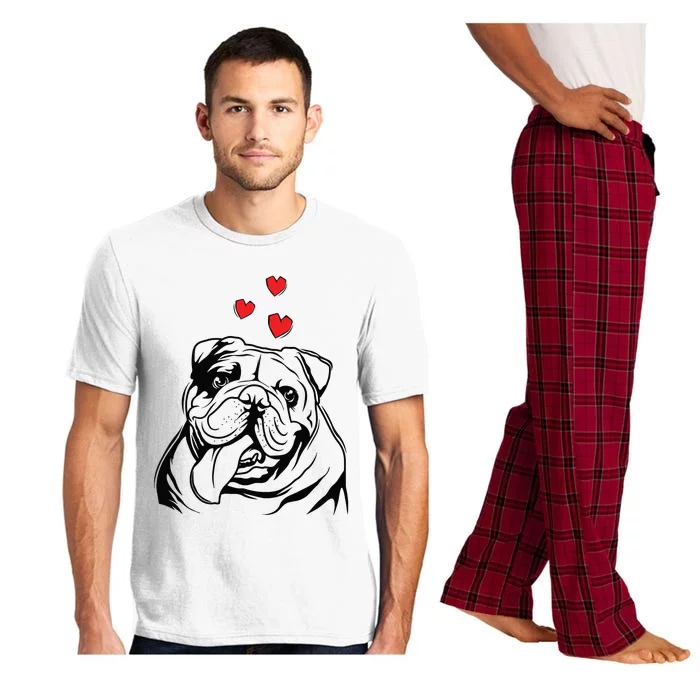 English Bulldog Love Cute Bully Dog Mom Funny Women Gift Pajama Set